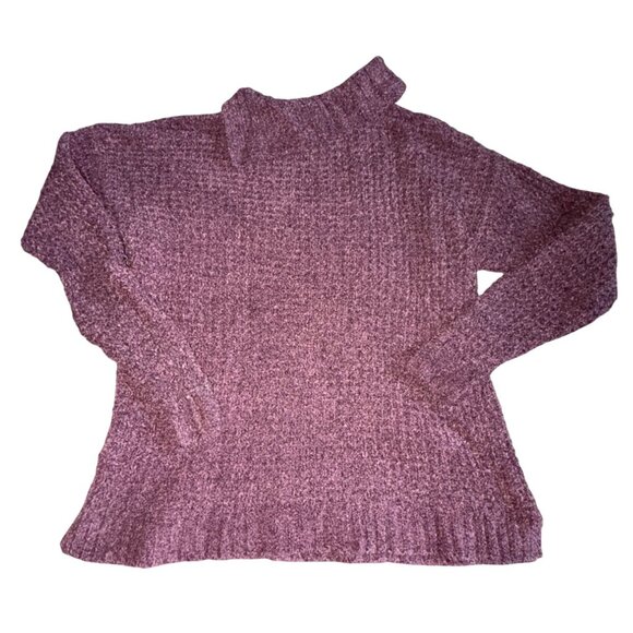 Christopher & Banks Chunky Knit Soft Sweater-Purple-Size Large-GUC - Picture 8 of 9